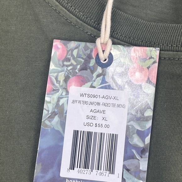 BRAND NEW Banks Journal Jeff Peters Uniform Faded Tee Agave Men's XL Cotton - Picture 7 of 9